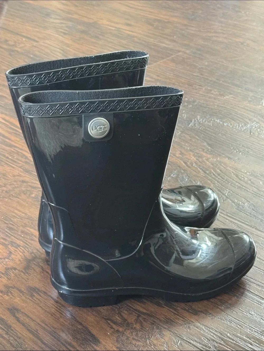 UGG Black Gloss Rain Boots